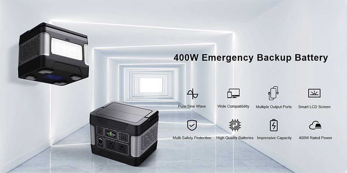 Generator Tenaga Surya Darurat Penyimpanan Energi 400W Untuk Pengisian Daya