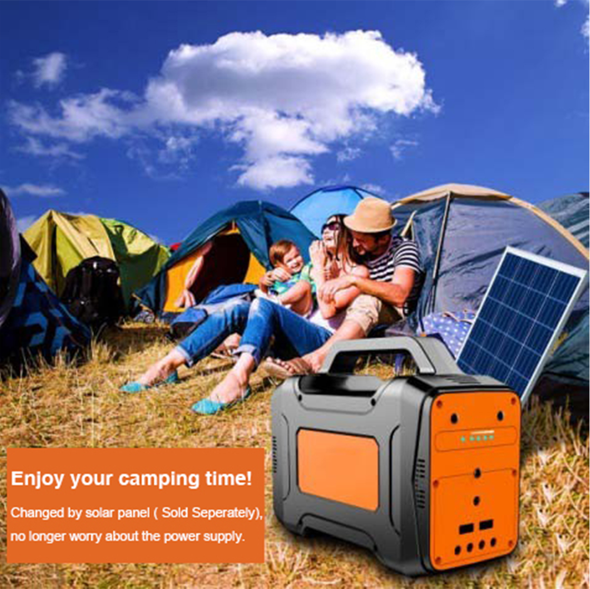 130W Safety Solar Generator Untuk Pengisian Darurat